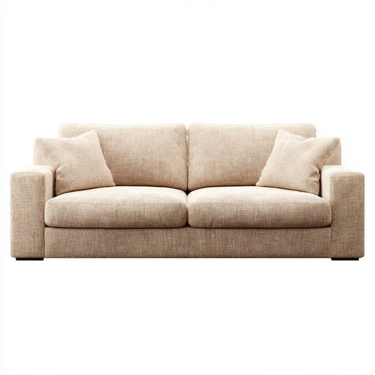2-Sitzer Sofa Beige 200 x 90 x 85 cm Polyester Rechteckig