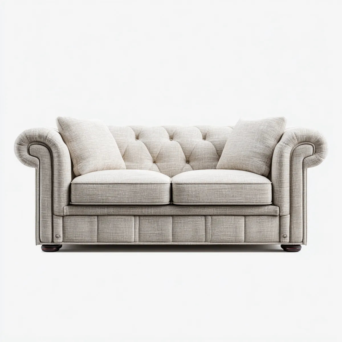 2-Sitzer Sofa Beige 180 x 95 x 90 cm Polyester Rechteckig