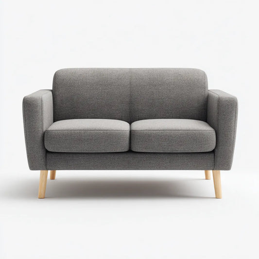 2-Sitzer Sofa Grau 140 x 78 x 82 cm Polyester mit Schaumstoffpolsterung Rechteckig